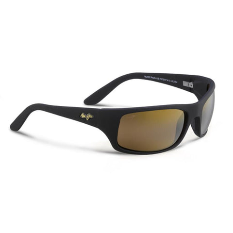 Maui Jim Peahi Matte Black - Polarized HCL Bronze Lens