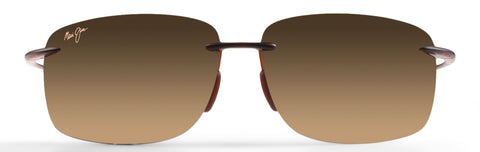 Maui Jim Hema Polarised Rimless Sunglasses - HCL® Bronze Lens - Matte Rootbeer Frame