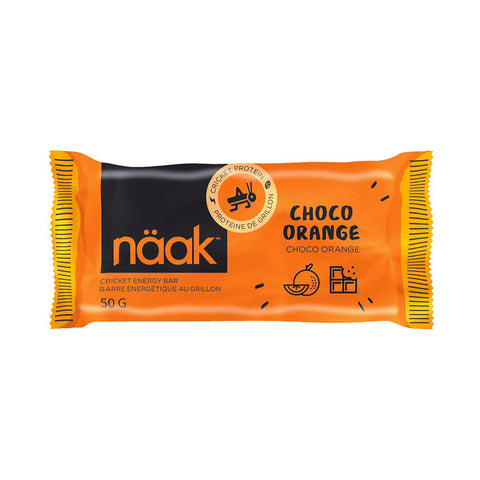 Naak Cricket protein powder energy bar - Choco Orange - Unit (1 x 50g)