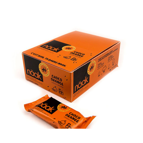 Naak Cricket protein powder energy bar - Choco Orange - BOX (12 x 50g)