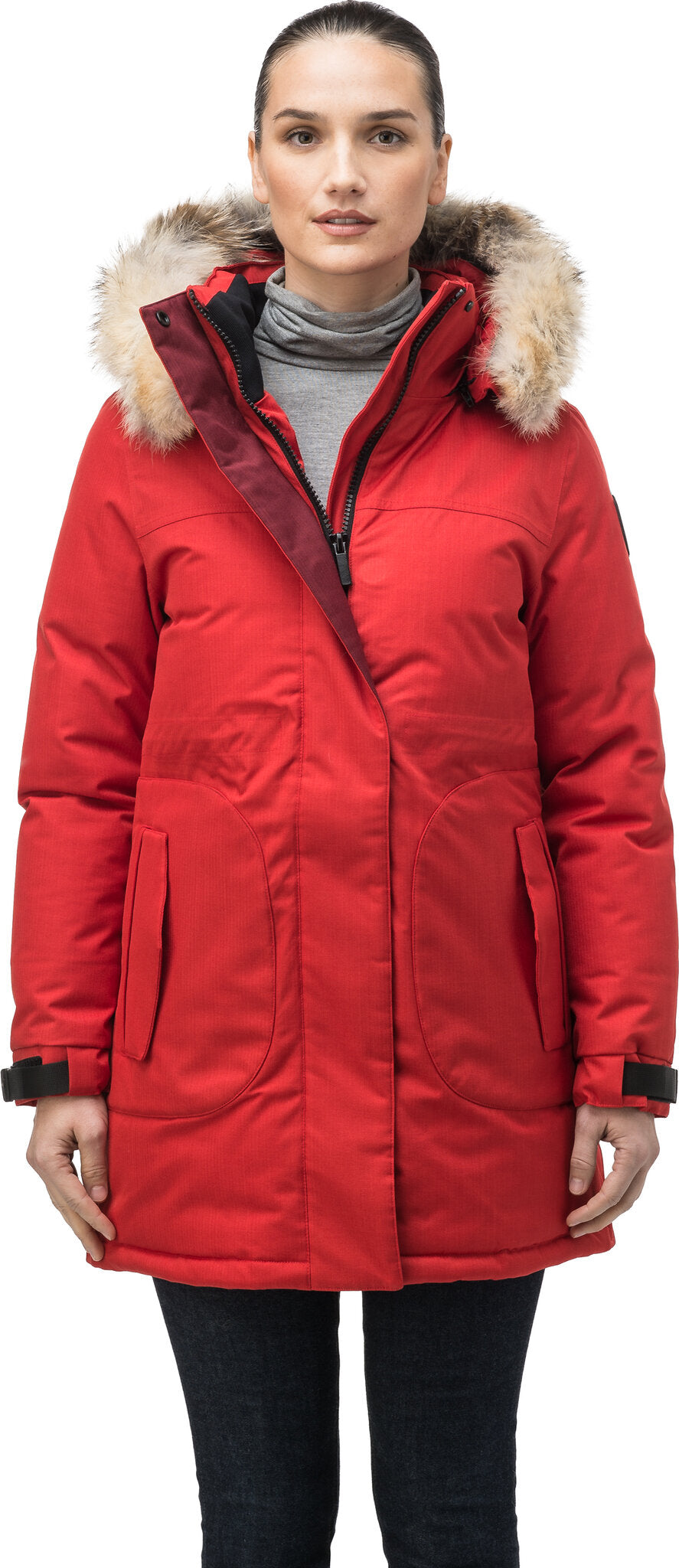 Pendleton shore genuine cheap coyote fur trim parka