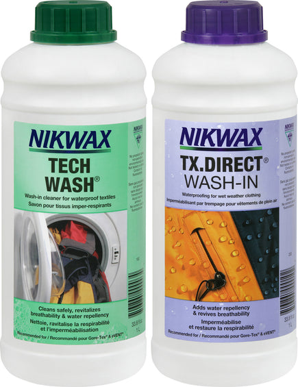 Nikwax Hardshell Clean and Waterproof Duo Pack - 2L