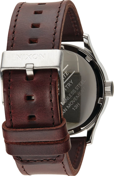 Nixon Sentry Leather Watch - Men's