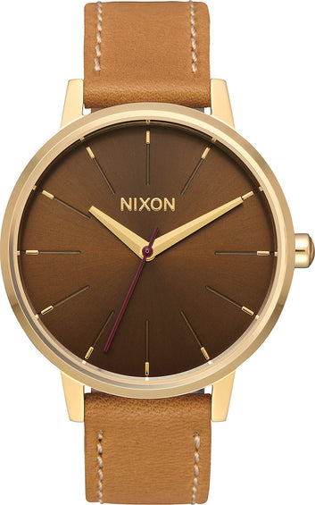 Nixon Kensington Leather - Light Gold - Manuka - Saddle