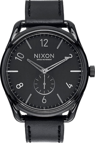 Nixon Men's C45 Leather Black Watch