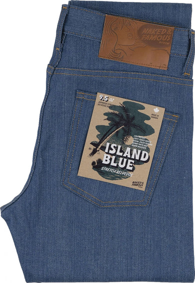 Naked & Famous Super Guy Jeans - Island Blue Stretch Selvedge - Men's
