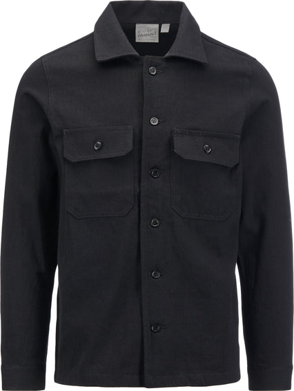 Naked & Famous Work Shirt - 8oz Solid Black Tempi Denim - Men's