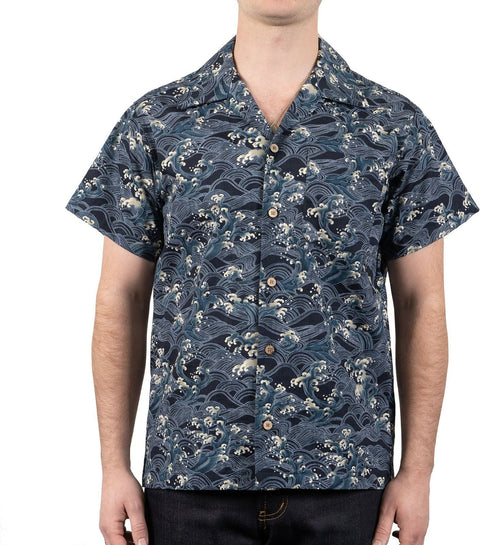 Naked & Famous Aloha Shirt - Japanese Waves - Men's