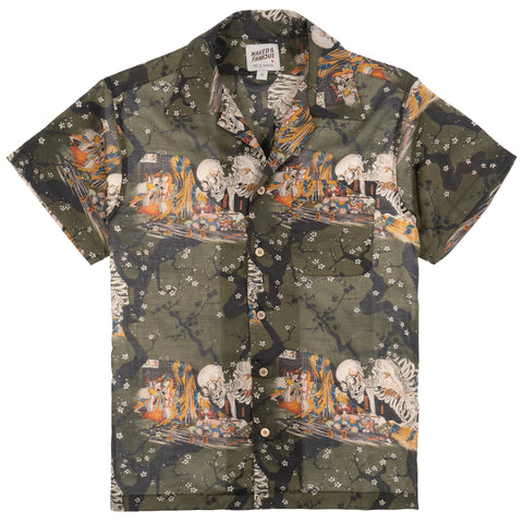 Naked & Famous Aloha Japanese Skeleton Shirt - Men's