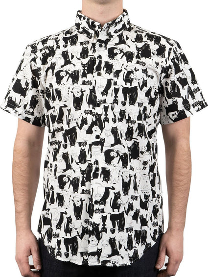 Naked & Famous Short Sleeve Easy Shirt - Funny Cats - Men's