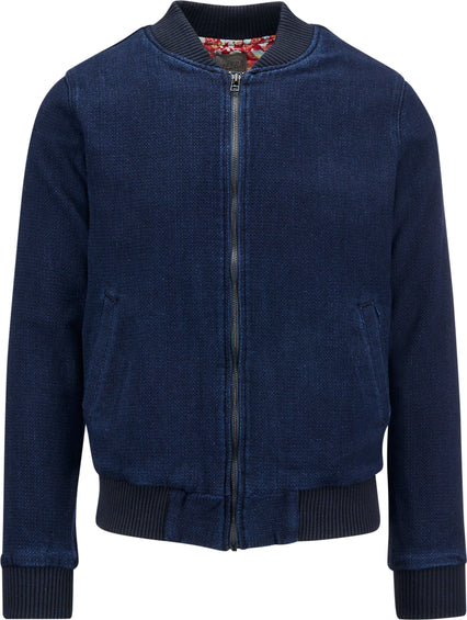 Naked & Famous Bomber Jacket - Indigo Basketweave - Men's