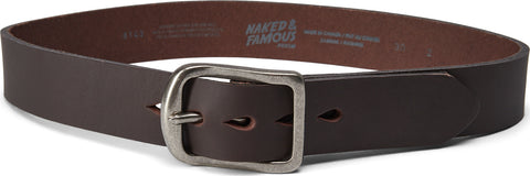 Naked & Famous Thick 7mm Leather Belt - Men's