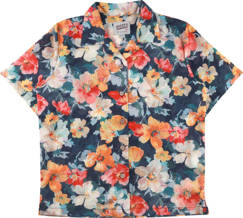 Naked & Famous Camp Collar Shirt - Flower Painting - Women's
