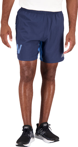 New Balance Graphic Impact Run 7 Inch Short - Men's