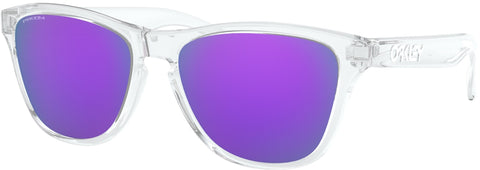 Oakley Frogskins XS Sunglasses - Polished Clear - Prizm Violet Iridium Lens - Youth
