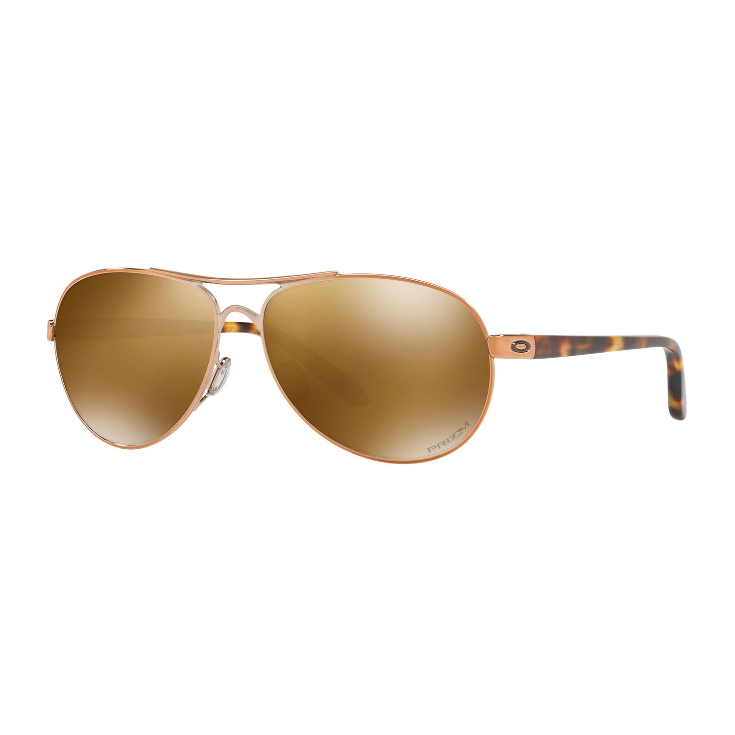 Oakley Feedback Polarized Sunglasses- Rose Gold with Prizm Tungsten