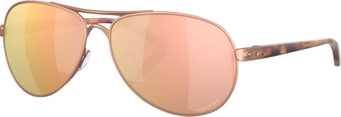Oakley Feedback Sunglasses - Satin Gold - Prizm Rose Gold Iridium Lens - Women's