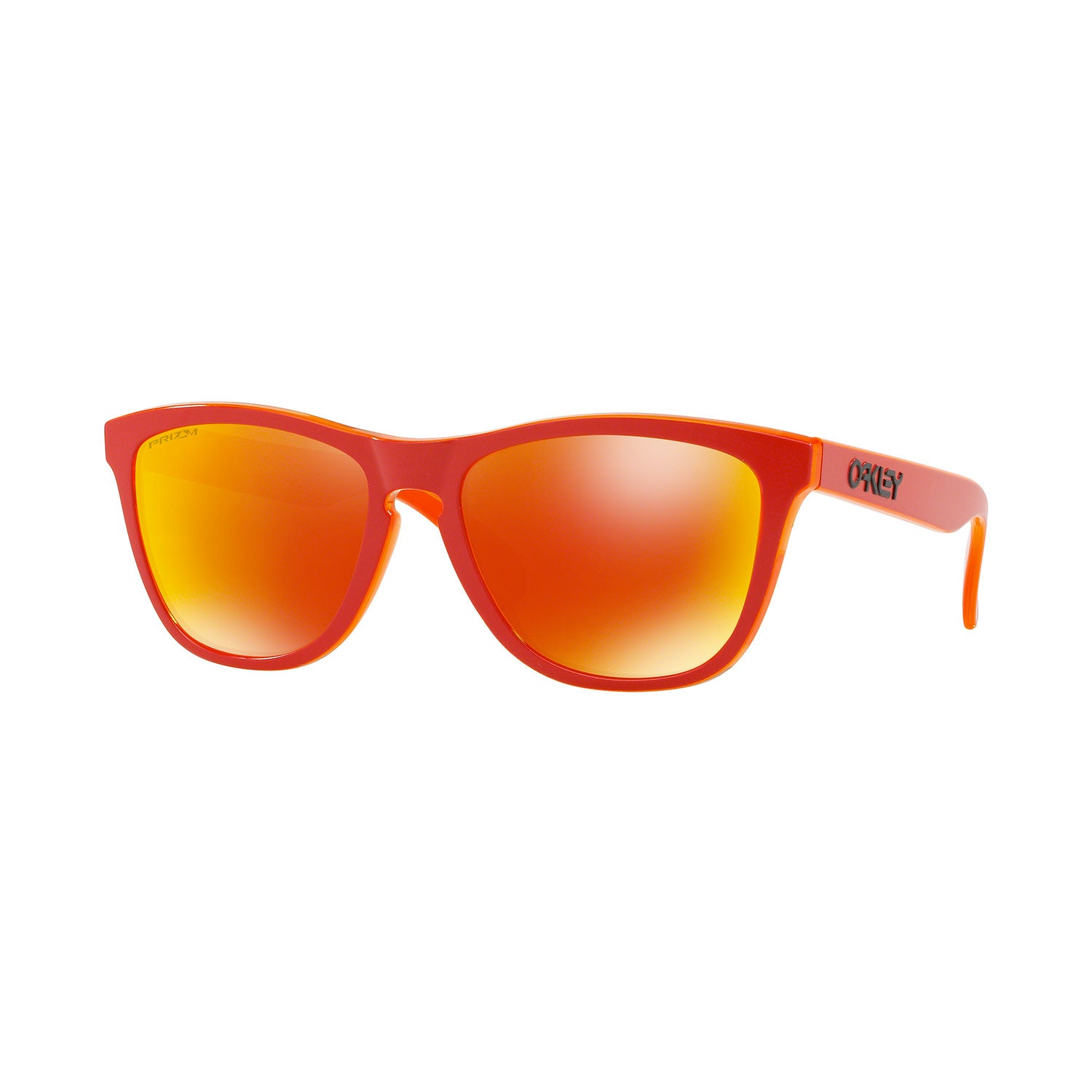 Oakley Frogskins Grips - Matte Red/Translucent Orange - Prizm Ruby