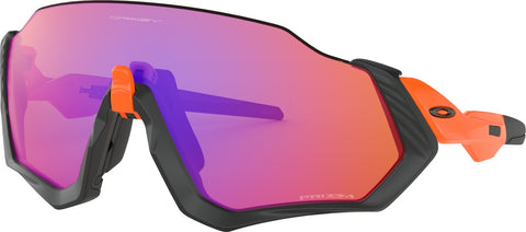 Oakley Flight Jacket - Neon Orange/Matte Black - Prizm Trail Lens Sunglasses