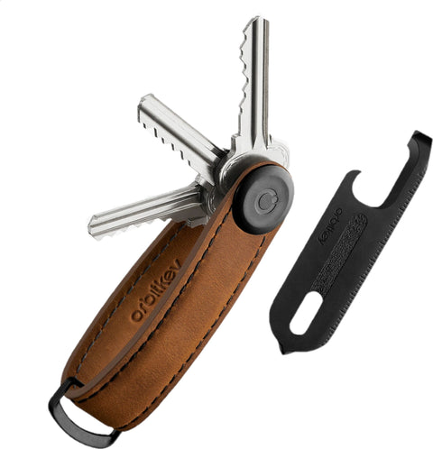 Orbitkey Chestnut Brown Crazy Horse Leather Key Organiser Set