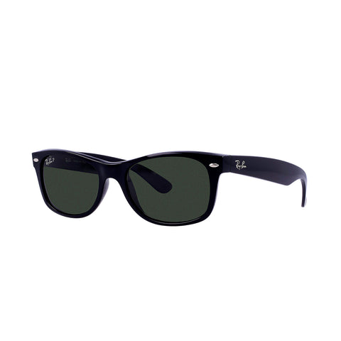 Ray-Ban New Wayfarer Classic Sunglasses - Black Frame - Green Classic G-15 Lens