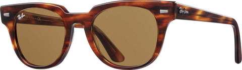 Ray-Ban Meteor Classic - Stripped Havana Tortoise - Brown Classic B-15