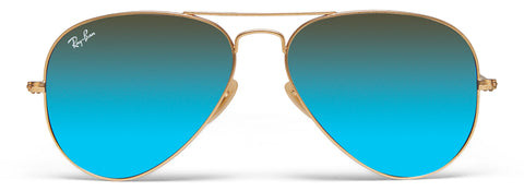 Ray-Ban Aviator Flash - Gold Frame - Blue Flash Lens