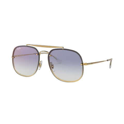 Ray-Ban Blaze General - Gold Frame - Blue Gradient Mirror Lens