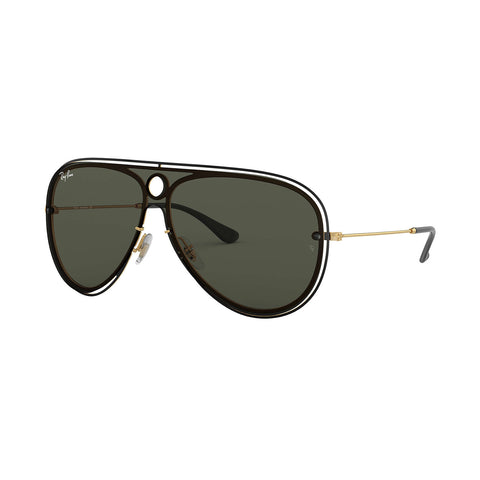 Ray-Ban RB3605N Sunglasses - White Black Frame - Green Classic Lens