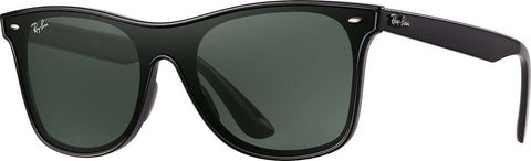 Ray-Ban Blaze Wayfarer Sunglasses - Black Frame - Green Classic Lens