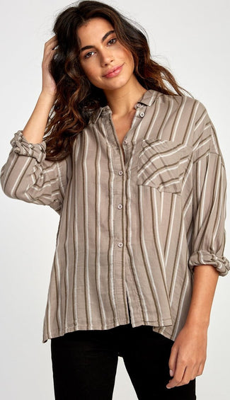 RVCA Hera Oversized Button-Up Shirt - Women's