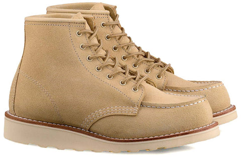 Red Wing Shoes 6-inch Classic Moc Cream Abilene Leather Boots - Women's
