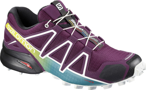 Salomon Women's Speedcross 4 Trail Running Shoes Dark Purple - White - Deep Lake
