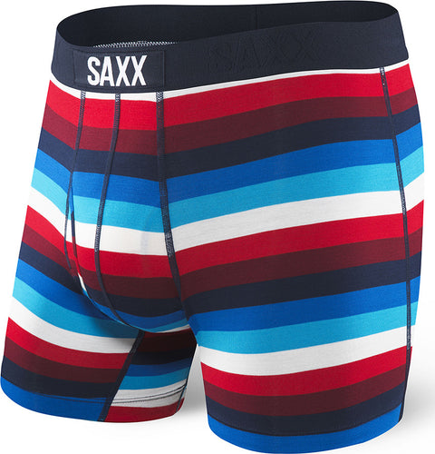 SAXX Underwear Ultra Boxer Fly - Men's Navy - Red Cabana Stripe