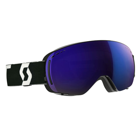 Scott LCG Compact - Black - White - Solar blue chrome Lens Goggle