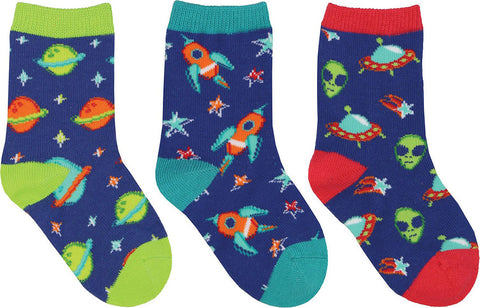 Socksmith 3 Pack  Mini To The Moon Socks - Kids