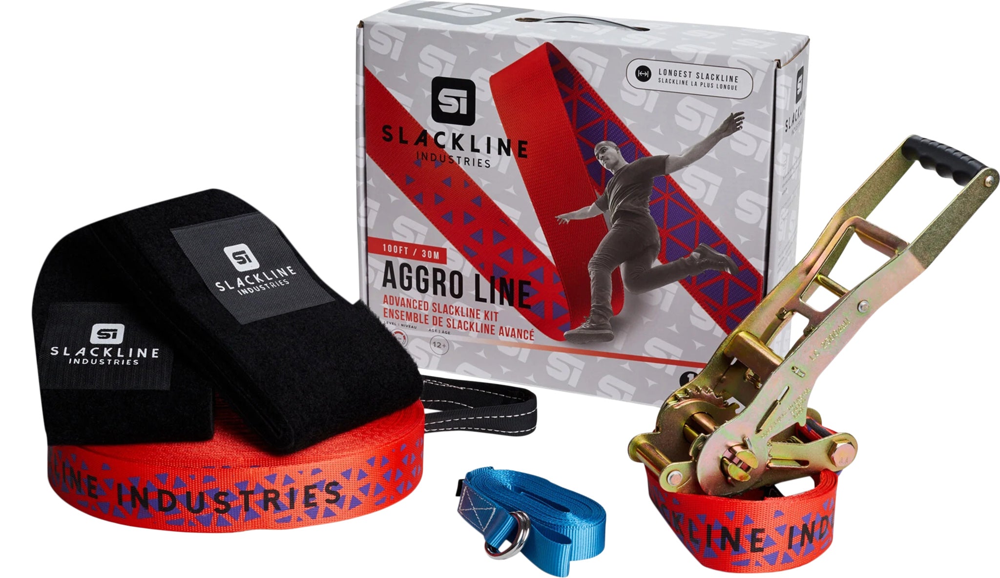 Slackline Industries Aggro Line 100Ft Kit Altitude Sports