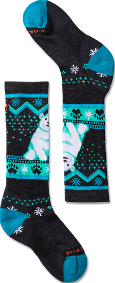 Smartwool Wintersport Full Cushion Polar Bear Pattern Over The Calf Socks - Kids