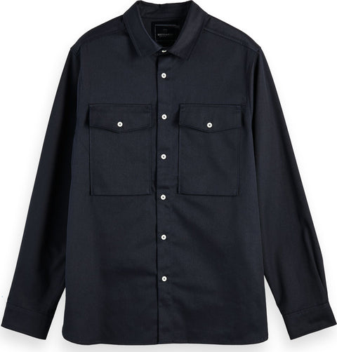 Scotch & Soda Long Sleeve Clean Utility Shirt - Men's