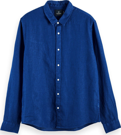 Scotch & Soda Long Sleeve 100% Linen Shirt - Men's