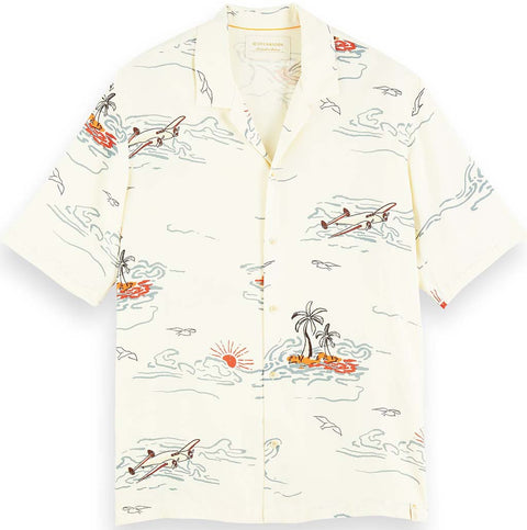 Scotch & Soda Printed Hawaiian Shirt - Men's