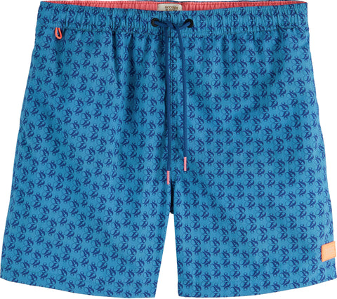 Scotch & Soda Mid-Length Printed Swim Shorts - Men's