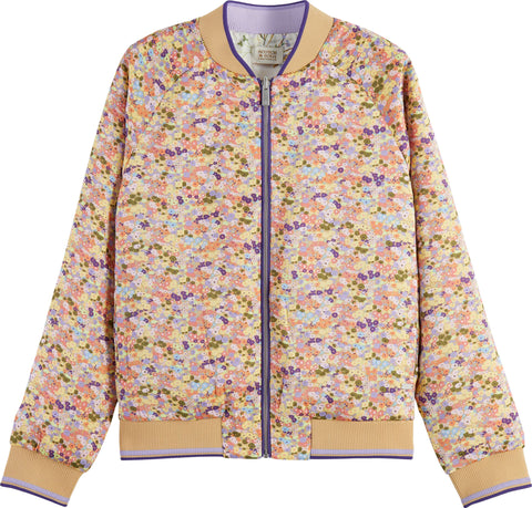 Scotch & Soda Printed Reversible Padded Bomber Jacket - Women's