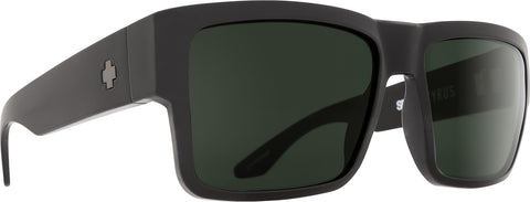 Spy Cyrus Soft Matte Black Flag - Happy Gray Green Lens Sunglasses