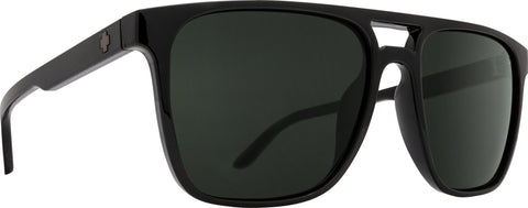 Spy Czar Sunglasses - Soft Matte Black Frame - Happy Gray Green Polar Lens