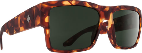 Spy Cyrus Sunglasses - Soft Matte Camo Tort - Happy Gray Green Lens