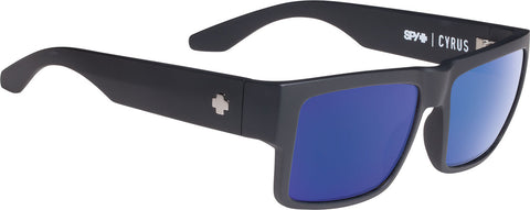 Spy Cyrus Sunglasses - Soft Matte Black - Happy Bronze with Blue Spectra Lens 