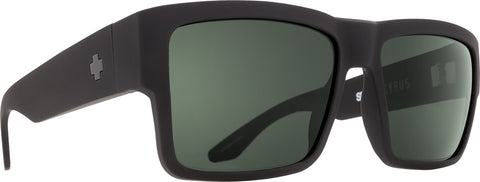 Spy Cyrus Sunglasses - Soft Matte Black - Happy Gray Green Polarized Lens 