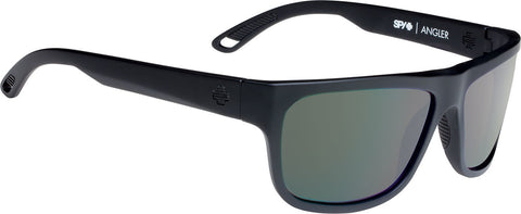 Spy Angler Sunglasses - Matte Black Frame - Happy Gray Green Lens