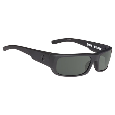 Spy Caliber - Soft Matte Black - Happy Gray Green Polarized Lens